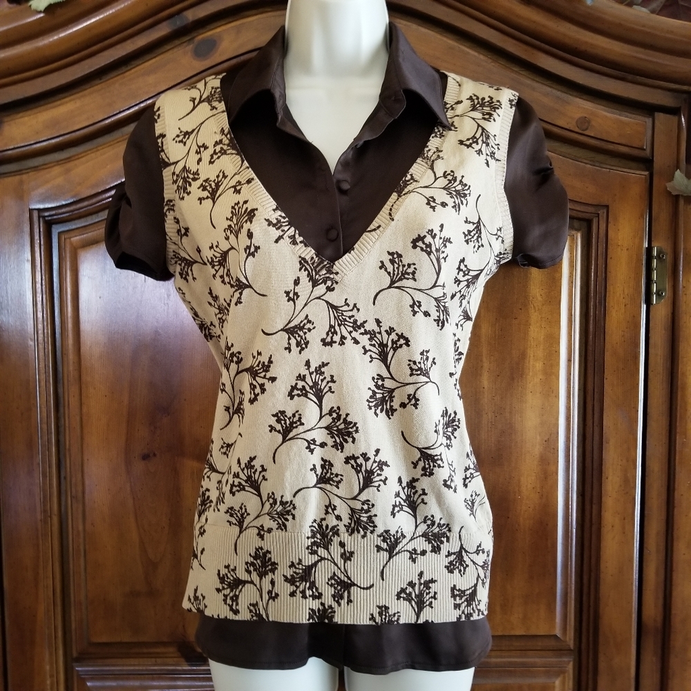 Vest/Top Combo Brown Small